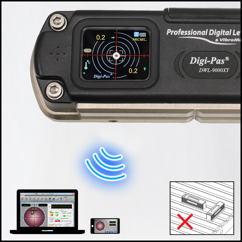 評判 wizKK本店Digi-Pas 2軸 高精度デジタル水準器 水平器 角度計 傾斜計 DWL3000XY Bluetooth 0.01度 